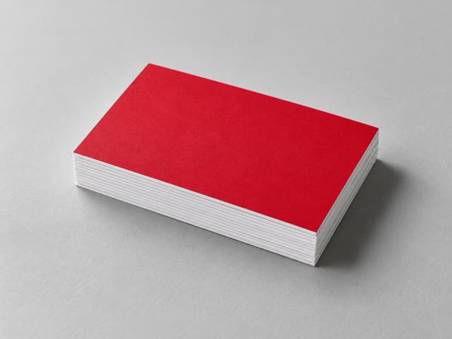 Red business-card concept showing space for your design